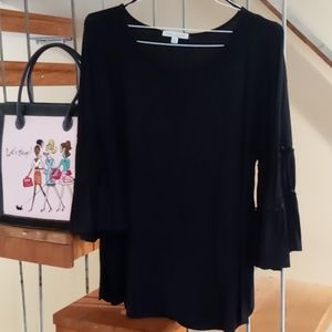 Woman's cotton soft round neck top